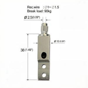 Wall Mount Double Sided Cable Clip Glass Clamp Display Fixture for Artwork Poster Cable Suspension System