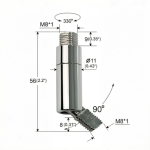 Swivel Jointed Adjustable Cable Grippers Made With Brass Material Nickel​ Plating