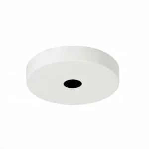 White Powder Coated Raw Steel Ceiling Cup 100x25mm With 10.5mm Center Hole M4 Side Holes For Lighting Bracket Fixing Home Hotel Commercial