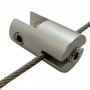 Glass Acrylic Panel Edge Grip Cable Clamps, Adjustable Art Hanging System for Hotel Lobby & Exhibition Hall