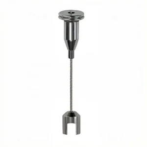 Brass Glassware Cable Picture Hanging System, Custom Length for Gallery Museum Retail Window Display