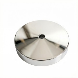 Double Side Screw Fixed 7 Inch Silver Ceiling Canopy Single Hole Wire Retractable Base For Villa Restaurant Crystal Lamp Installation