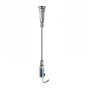 Adjustable Stainless Steel Wire Rope Hanging Kit, Ceiling Art Cable System for Hotel Lobby Office & Home Decor