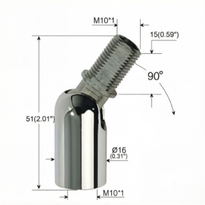 Rack Light Lamp Swivel Joint Swivel Parts for Cosmetic Mirror