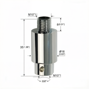 180 Degree Universal Ball Swivel Joint Metal Mount M8 M10 Threaded Connector for LED Lamp Lighting Accessories