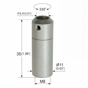 Satin Finish Universal Lamp Swivel Joint Adjustable Angle Lamp Hardware Parts for Furniture Surface Mount Lighting