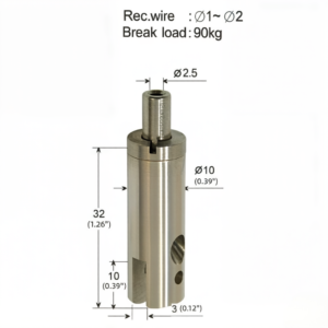 Modern Double Sided Cable Clip Glass Clamp Display Fixture for Indoor Frameless Glass Cable Display System