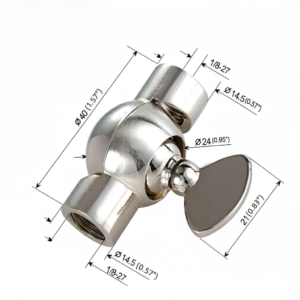 Male To Female Thread Cable Swivel Joint 180/90 Degree Adjustable Rotating Lamp Swivel Connector