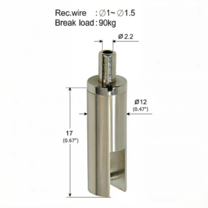 Industrial Heavy Duty Double Sided Cable Clip Glass Clamp Display Fixture for Exhibition Cable Display System