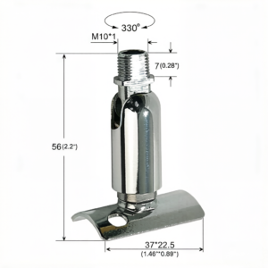 Furniture Surface Brass Lamp Swivel Joint M10 Male Thread With Fixed Base Lighting Hardware Parts