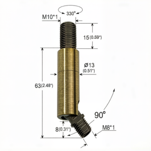 Commercial Lighting Swing Arm Lamp Adjustable Angle Brass Knuckle Joint Replacement Hardware Parts