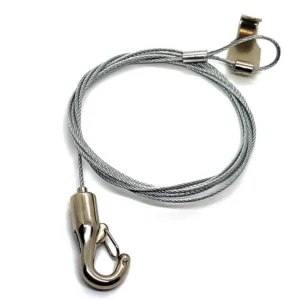 Heavy-Duty Track Mount Cable Gripper, Snap Hook Hanging System for Gallery, Museum & Exhibition Sign