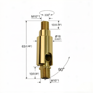 Swing Arm Lamp Spare Parts Adjustable Brass Knuckle Joint for Commercial Lighting Fixture