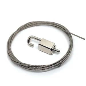 Corrosion-Resistant Brass Cable Gripper, Self-Locking Hanger for Outdoor Sign, Mall Kiosk & Office Partition