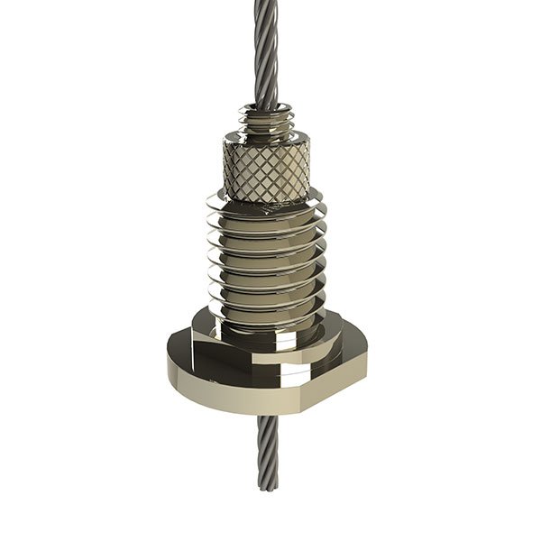 Robust Downward Strut Gripper Copper Wire Hanging Accessory HVAC Gallery Display Suspension System 2.5-3.0mm, strut channel copper wire suspension hanger