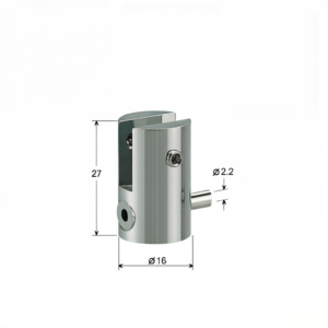 Stainless Steel Display And Fixture Glass Clamp Double Sided Cable Clip for Frameless Glass Cable Display System