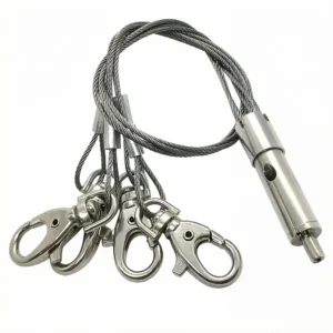 Bulk Wholesale Pre-Made Three Leg Plant Hanging Wire Kit, Adjustable Cable Suspension Fittings For Nursery Mass Plant Display Layout