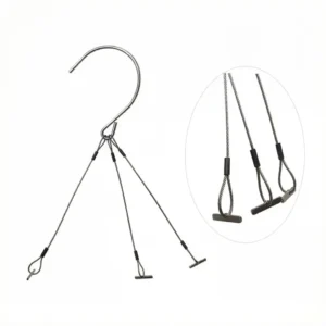 Rust-Proof Indoor Ceiling Plant Hanging Fitting | Invisible 7×7 Aircraft Cable Gripple Pot Hanger Custom Length Available