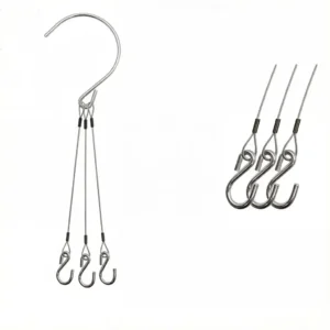 Pre-Crimped Double End Loop Aircraft Cable Plant Hanging Chain Kit | Decor Fixed-Loop Wire Rope Suspension For Balcony & Indoor Potted Basket