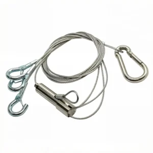 Rustproof Adjustable Wire Rope Plant Hanger Kit, Anti-Drop Safety Hook Design for Ceramic Plastic Terracotta Hanging Pots