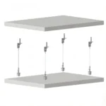 Quick Assemble Acoustic Suspension System Matching Connect Rigid Hanger & Absorber Anchors Modular Reusable Mount Fittings Labor-Saving Sound Panel Ceiling Installation Kit