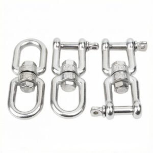 304 Stainless Steel Figure 8 Swivel Ring 360° Rotating Chain Connector Anti-Tangle Rigging Fitting for Dog Lead Fishing & Outdoor Use