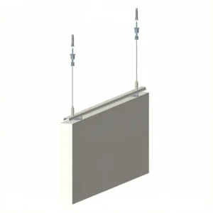 High Efficiency Acoustic Material Suspension Kit Multi-Shape Sound Absorbing Ceiling Mount Hardware Tool-Free Height Adjust Open Plenum Friendly Commercial Acoustic Installation System