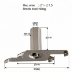 Heavy Duty Suspended Track Clamp Galvanized Steel T-Bar Clip No Drill Ceiling Track Light Hanging Hardware For Office Retail Gallery