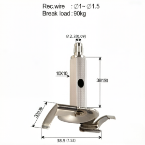 Universal T15/T24 T-Bar Track Lighting Clips With Hook & Anti-Slip Cable Gripper Rust-Proof Drop Ceiling Grid Suspension System