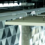 Fabric Wrapped Rectangle Acoustic Raft Sound Absorbing Ceiling Baffle Multiple Sizes