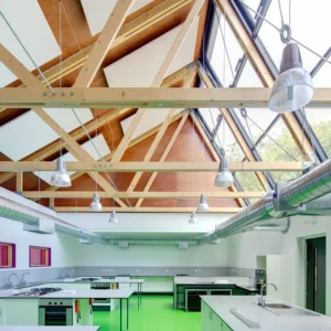 1200x1200mm Square Fabric Wrapped Suspended Acoustic Ceiling Raft Wide Colour Range Class A Double-Sided Sound Absorbing Floating Ceiling Cloud