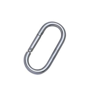 Marine Grade 304 Stainless Steel Oval Snap Hook – Corrosion Resistant Carabiner for Boat & Camping