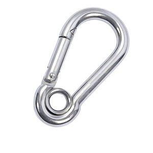 Stainless Steel Medium Carabiner With Eyelet – Heavy Duty Connecting Clip for Rope Chain