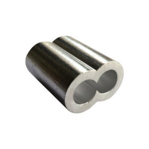 Heavy Duty Aluminum Oval Duplex Sleeves Wire Rope Swage Ferrules Cable Termination