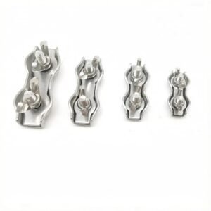 Double Bolt Duplex Cable Clamp 304 Stainless Steel High Strength Wire Rope Rigging Clip